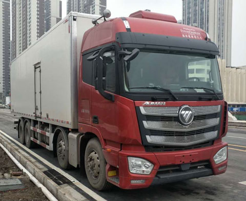 福田歐曼前四后八9.6米國六冷藏車圖片